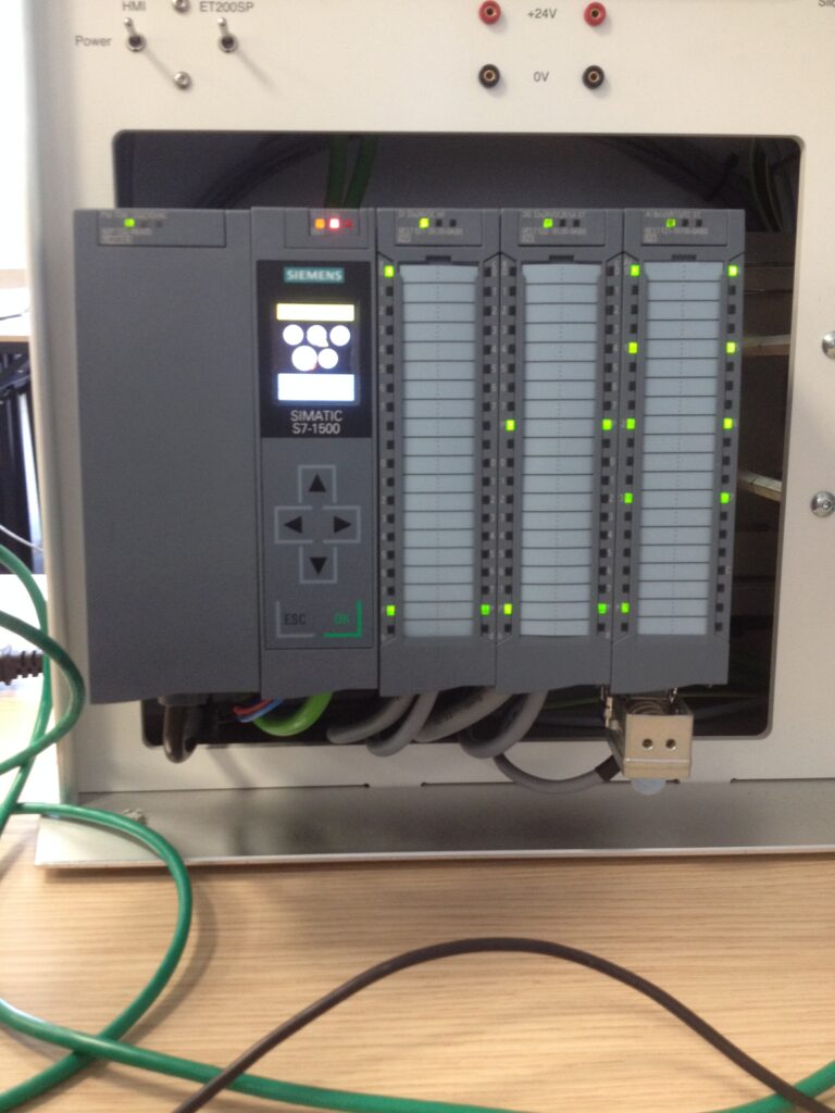 PLC control panel and industrial automation